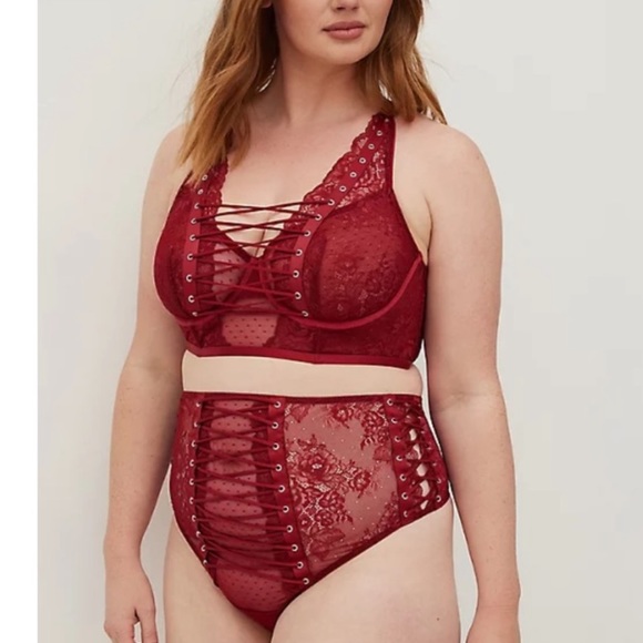 torrid Other - NWT TORRID LACE UP BRALETTE AND PANTY SET